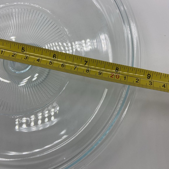 PYREX Corning Ware Glass Round 8 3/4" Replacement Lid 04 G 1 C A Clear G1C Ribs - Picture 6 of 6